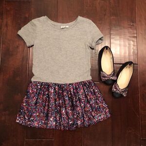 Sequin dress and matching flats
